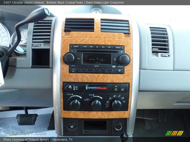 Brilliant Black Crystal Pearl / Dark Khaki/Light Graystone 2007 Chrysler Aspen Limited
