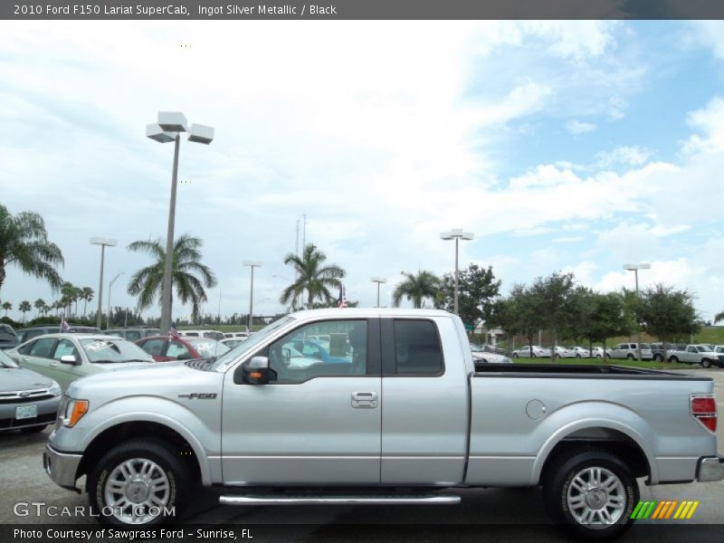 Ingot Silver Metallic / Black 2010 Ford F150 Lariat SuperCab