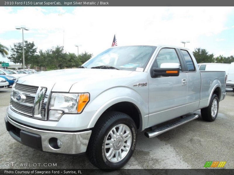Ingot Silver Metallic / Black 2010 Ford F150 Lariat SuperCab