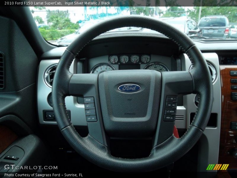 Ingot Silver Metallic / Black 2010 Ford F150 Lariat SuperCab