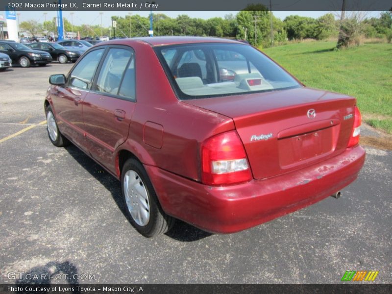Garnet Red Metallic / Gray 2002 Mazda Protege LX