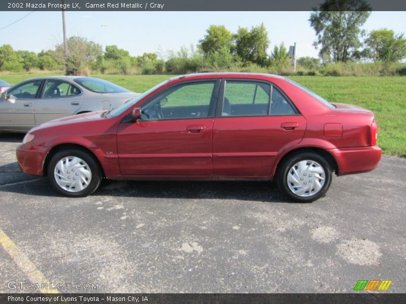 Garnet Red Metallic / Gray 2002 Mazda Protege LX