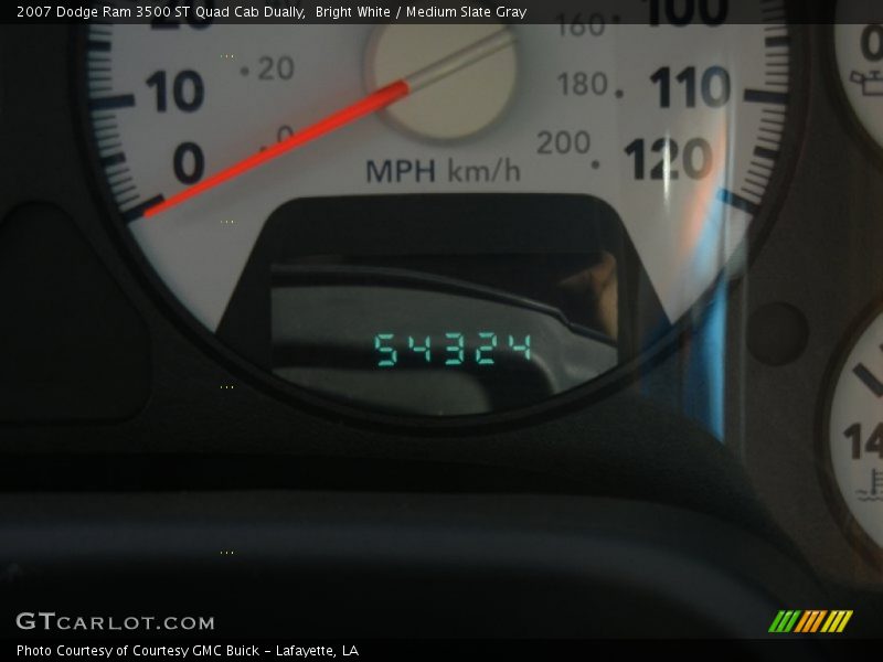 Bright White / Medium Slate Gray 2007 Dodge Ram 3500 ST Quad Cab Dually