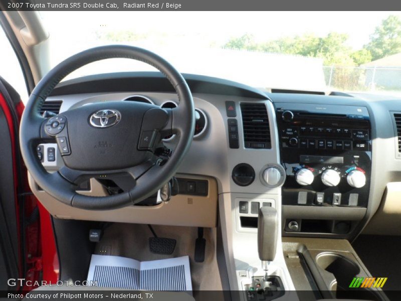 Radiant Red / Beige 2007 Toyota Tundra SR5 Double Cab