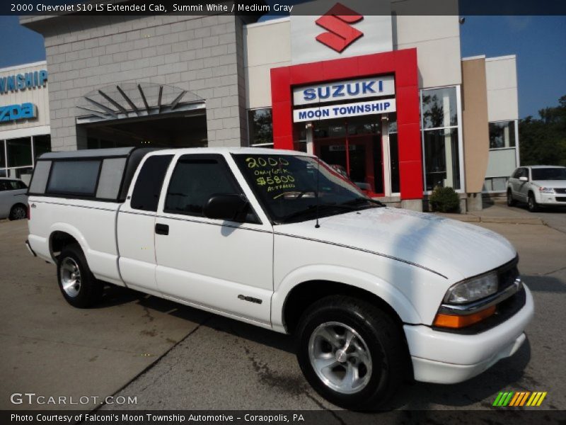 Summit White / Medium Gray 2000 Chevrolet S10 LS Extended Cab