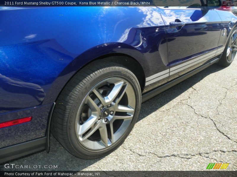 Kona Blue Metallic / Charcoal Black/White 2011 Ford Mustang Shelby GT500 Coupe