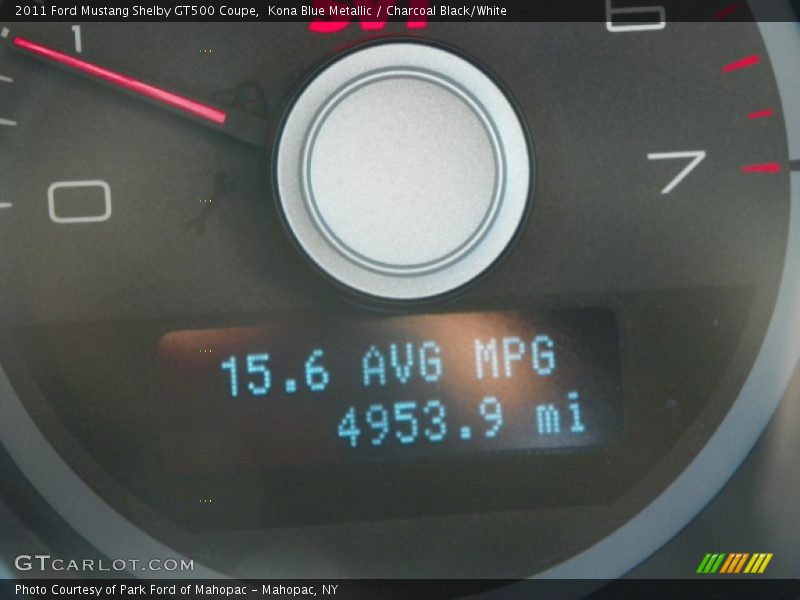Kona Blue Metallic / Charcoal Black/White 2011 Ford Mustang Shelby GT500 Coupe