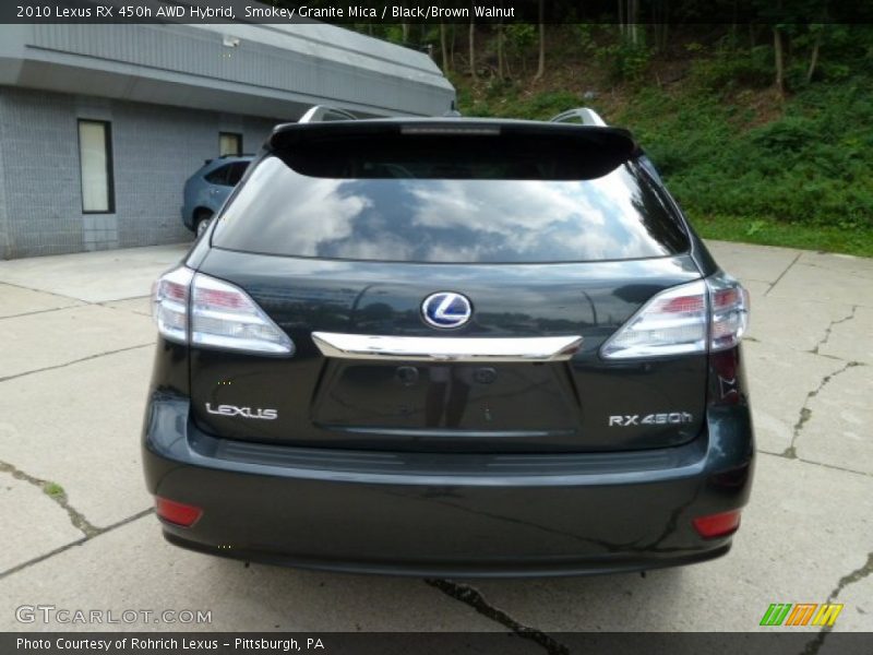 Smokey Granite Mica / Black/Brown Walnut 2010 Lexus RX 450h AWD Hybrid