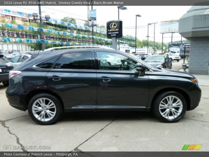Smokey Granite Mica / Black/Brown Walnut 2010 Lexus RX 450h AWD Hybrid