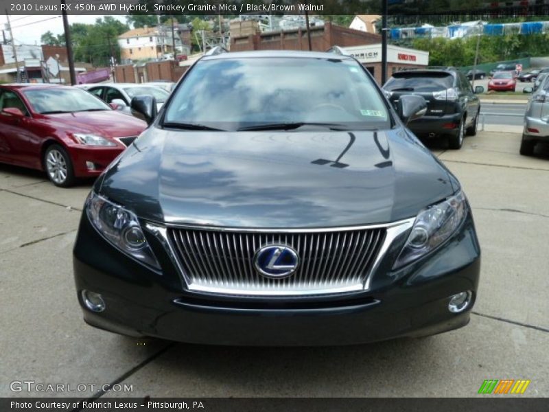Smokey Granite Mica / Black/Brown Walnut 2010 Lexus RX 450h AWD Hybrid