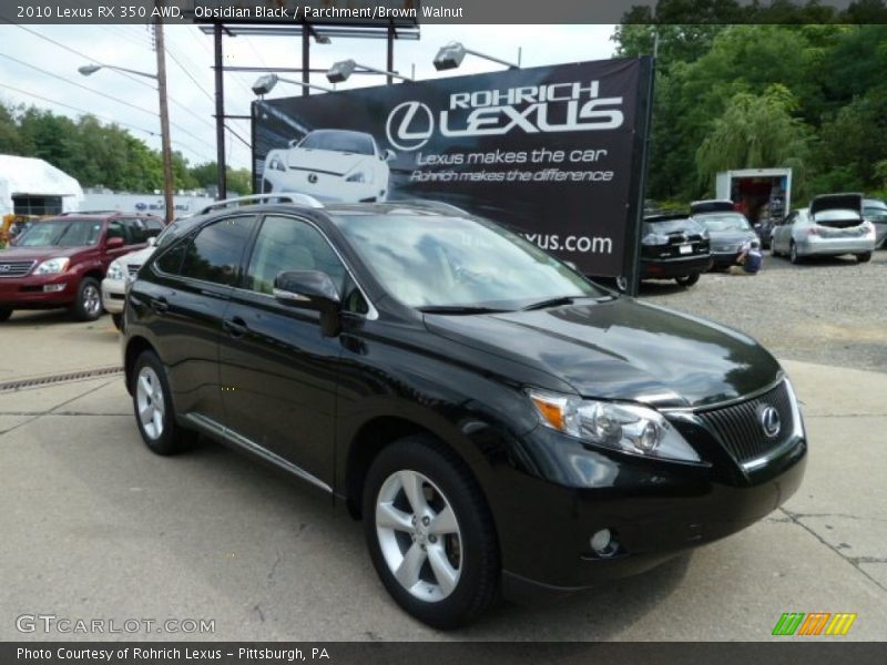 Obsidian Black / Parchment/Brown Walnut 2010 Lexus RX 350 AWD