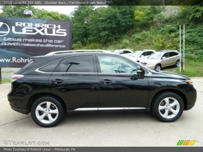 Obsidian Black / Parchment/Brown Walnut 2010 Lexus RX 350 AWD