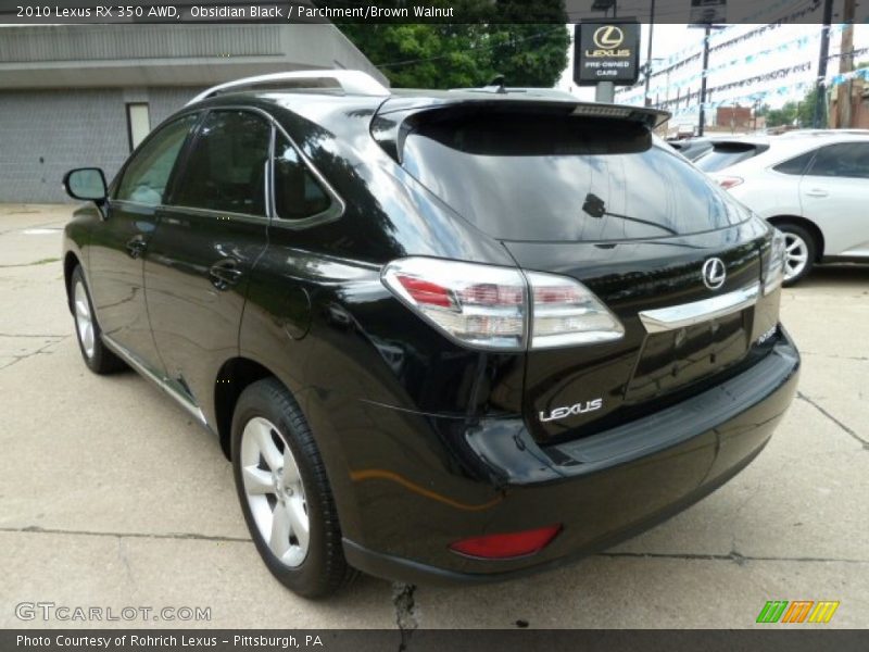 Obsidian Black / Parchment/Brown Walnut 2010 Lexus RX 350 AWD