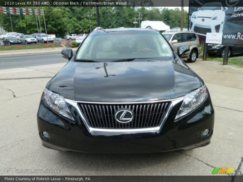 Obsidian Black / Parchment/Brown Walnut 2010 Lexus RX 350 AWD