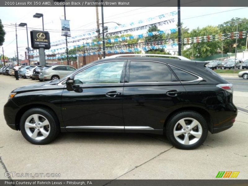 Obsidian Black / Parchment/Brown Walnut 2010 Lexus RX 350 AWD