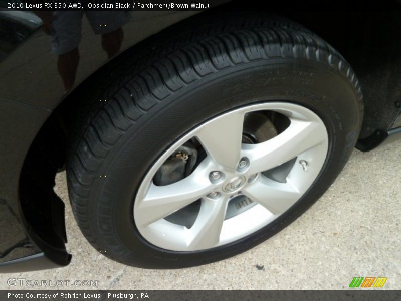 Obsidian Black / Parchment/Brown Walnut 2010 Lexus RX 350 AWD