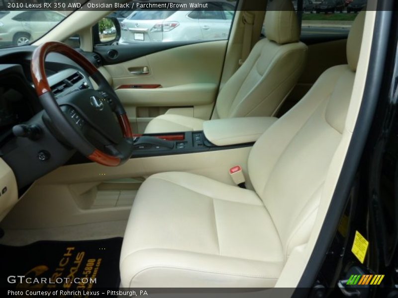 Obsidian Black / Parchment/Brown Walnut 2010 Lexus RX 350 AWD