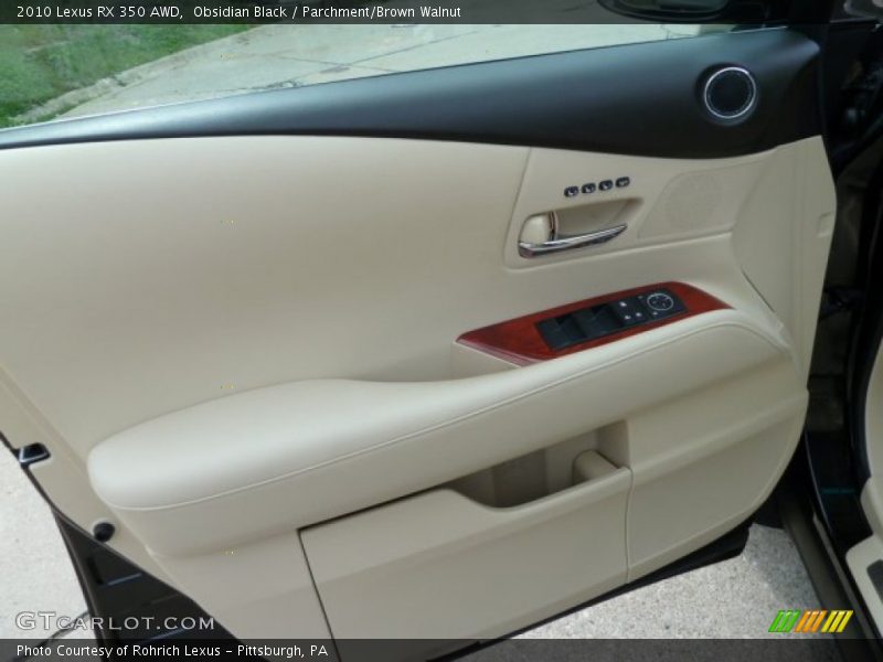 Obsidian Black / Parchment/Brown Walnut 2010 Lexus RX 350 AWD