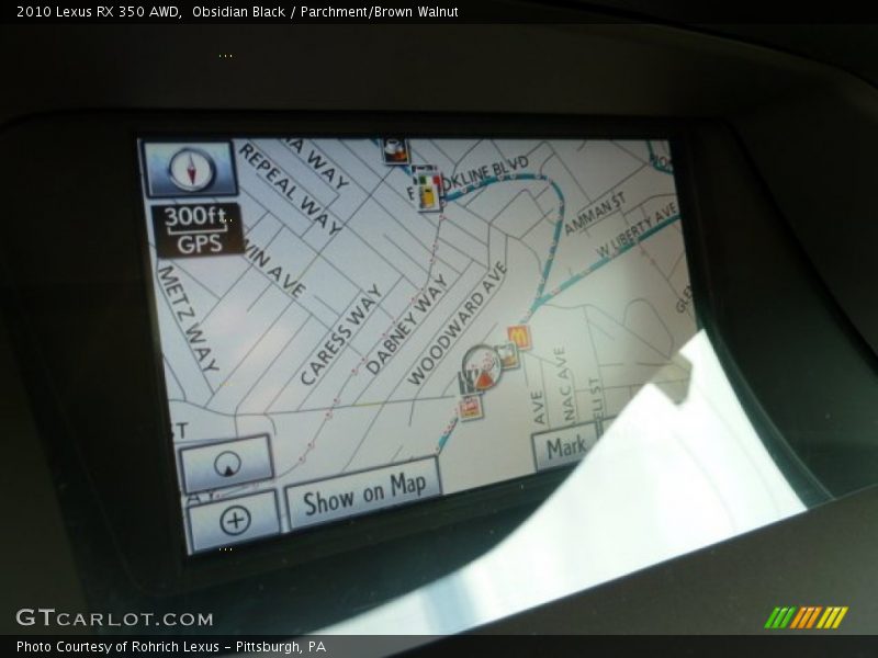 Obsidian Black / Parchment/Brown Walnut 2010 Lexus RX 350 AWD