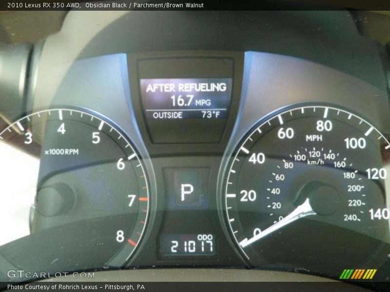 Obsidian Black / Parchment/Brown Walnut 2010 Lexus RX 350 AWD