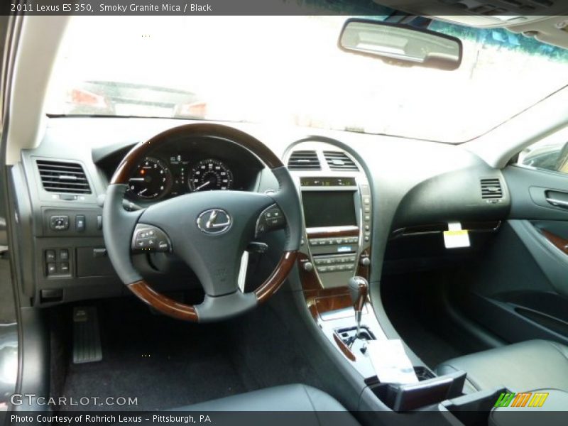 Smoky Granite Mica / Black 2011 Lexus ES 350