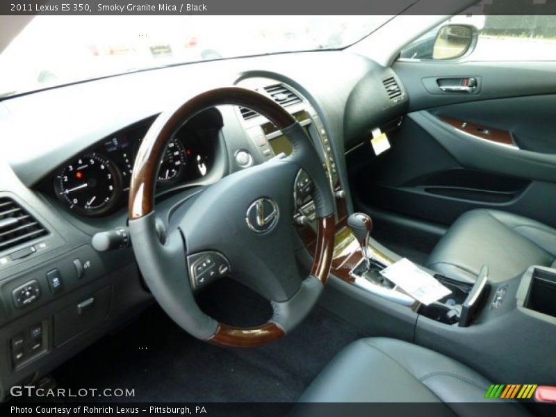 Smoky Granite Mica / Black 2011 Lexus ES 350