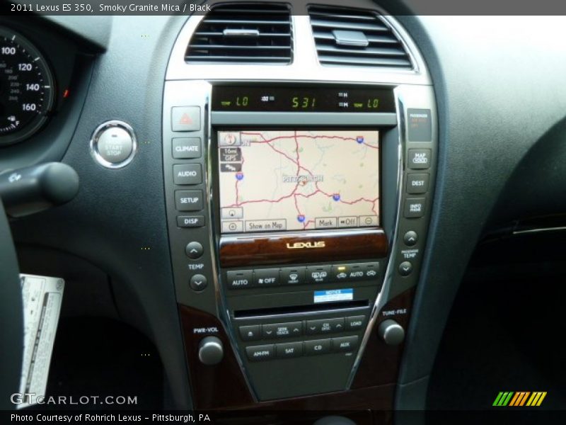 Smoky Granite Mica / Black 2011 Lexus ES 350