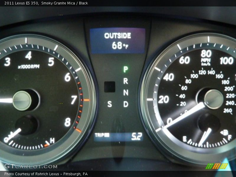 Smoky Granite Mica / Black 2011 Lexus ES 350