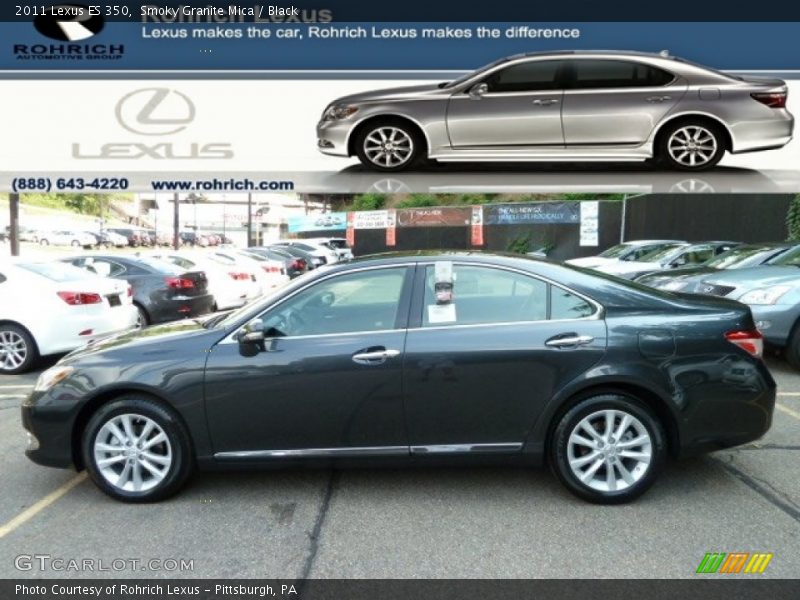 Smoky Granite Mica / Black 2011 Lexus ES 350