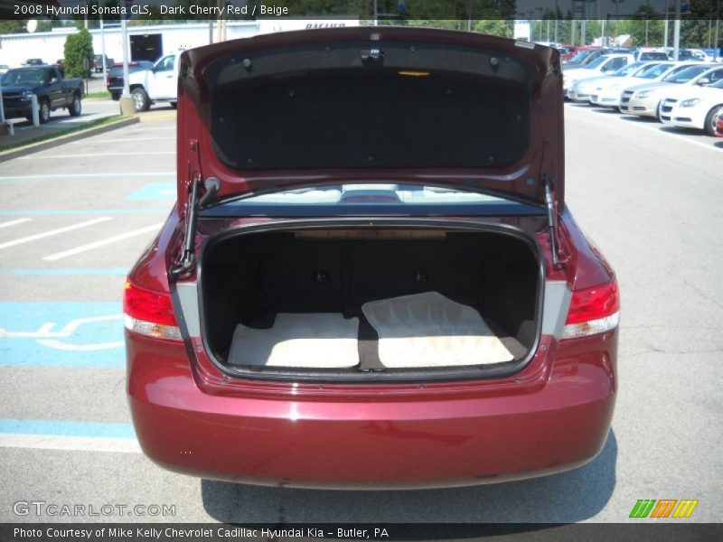 Dark Cherry Red / Beige 2008 Hyundai Sonata GLS