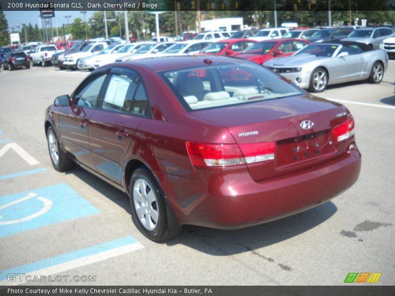 Dark Cherry Red / Beige 2008 Hyundai Sonata GLS