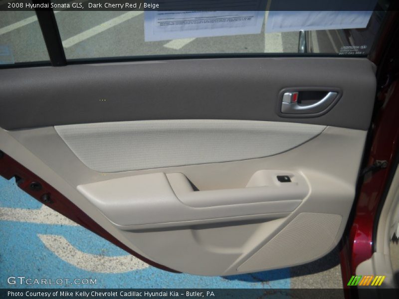 Dark Cherry Red / Beige 2008 Hyundai Sonata GLS