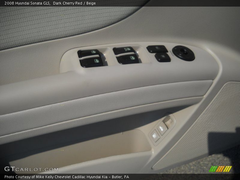 Dark Cherry Red / Beige 2008 Hyundai Sonata GLS