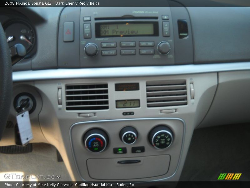 Dark Cherry Red / Beige 2008 Hyundai Sonata GLS