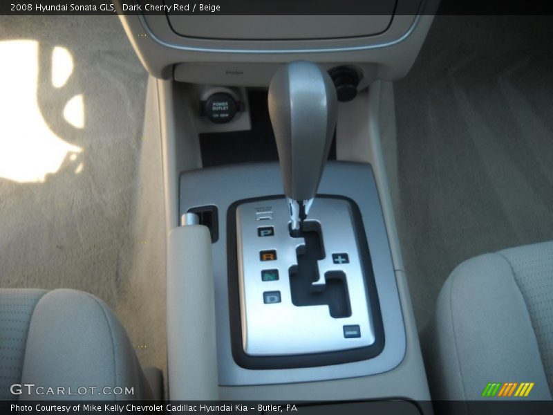 Dark Cherry Red / Beige 2008 Hyundai Sonata GLS