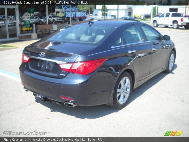 Pacific Blue Pearl / Black 2011 Hyundai Sonata Limited 2.0T