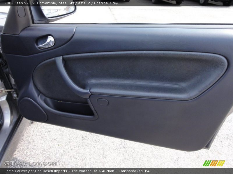 Steel Grey Metallic / Charcoal Grey 2003 Saab 9-3 SE Convertible