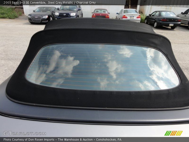 Steel Grey Metallic / Charcoal Grey 2003 Saab 9-3 SE Convertible