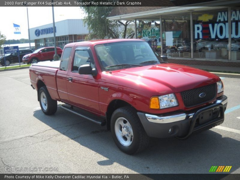 Toreador Red Metallic / Dark Graphite 2003 Ford Ranger FX4 SuperCab 4x4