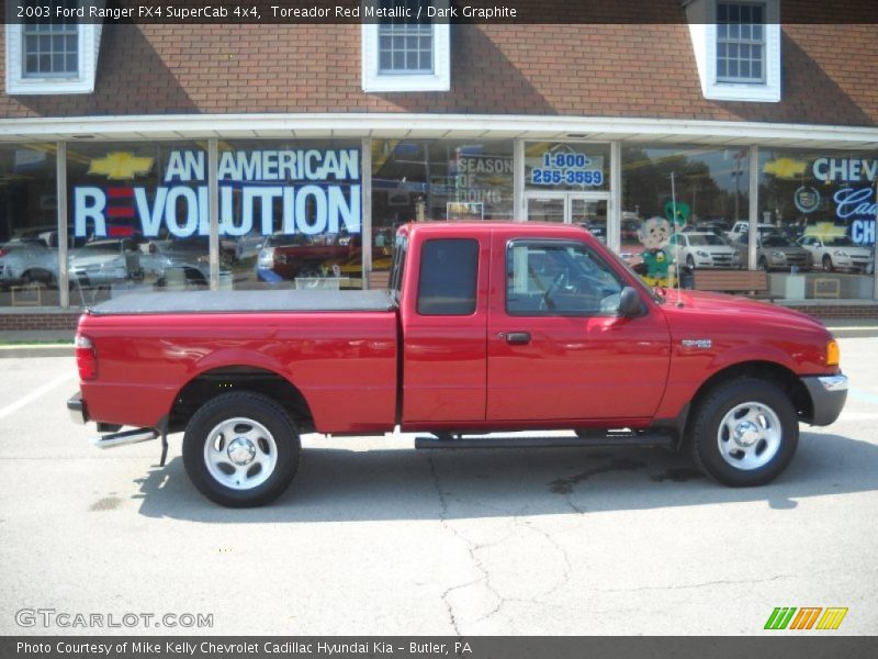 Toreador Red Metallic / Dark Graphite 2003 Ford Ranger FX4 SuperCab 4x4