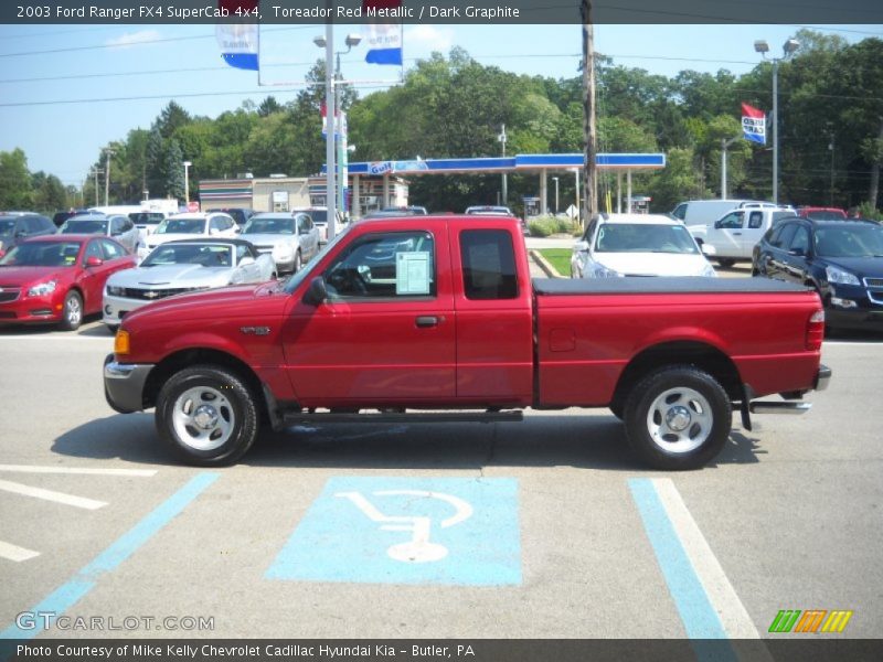 Toreador Red Metallic / Dark Graphite 2003 Ford Ranger FX4 SuperCab 4x4