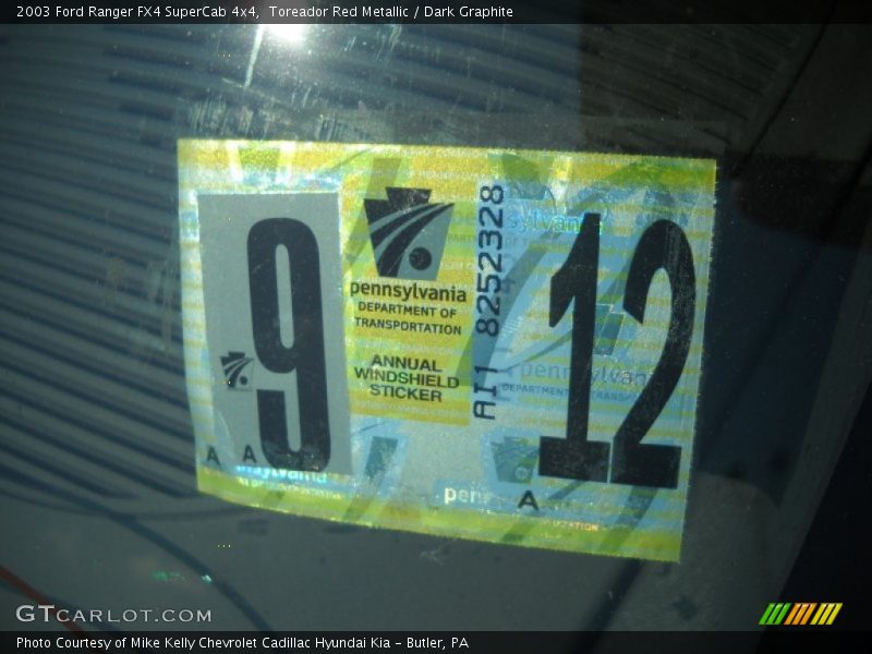 Toreador Red Metallic / Dark Graphite 2003 Ford Ranger FX4 SuperCab 4x4