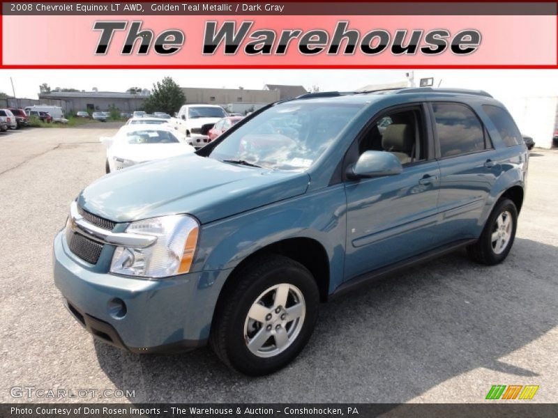 Golden Teal Metallic / Dark Gray 2008 Chevrolet Equinox LT AWD