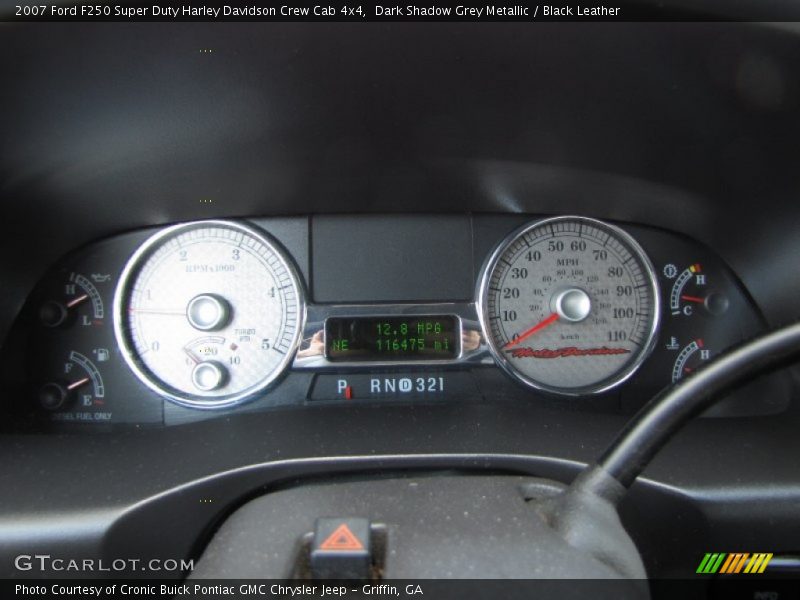Dark Shadow Grey Metallic / Black Leather 2007 Ford F250 Super Duty Harley Davidson Crew Cab 4x4