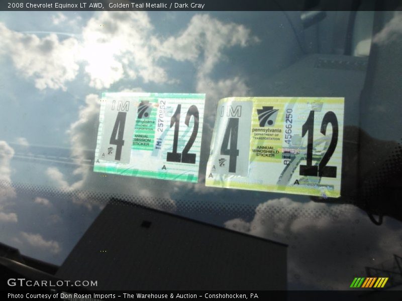 Golden Teal Metallic / Dark Gray 2008 Chevrolet Equinox LT AWD