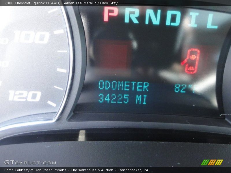 Golden Teal Metallic / Dark Gray 2008 Chevrolet Equinox LT AWD