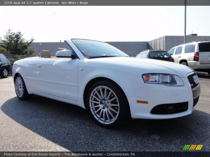Ibis White / Beige 2009 Audi A4 3.2 quattro Cabriolet