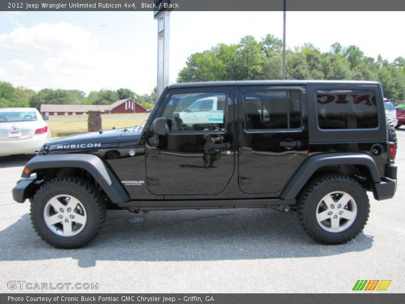 Black / Black 2012 Jeep Wrangler Unlimited Rubicon 4x4