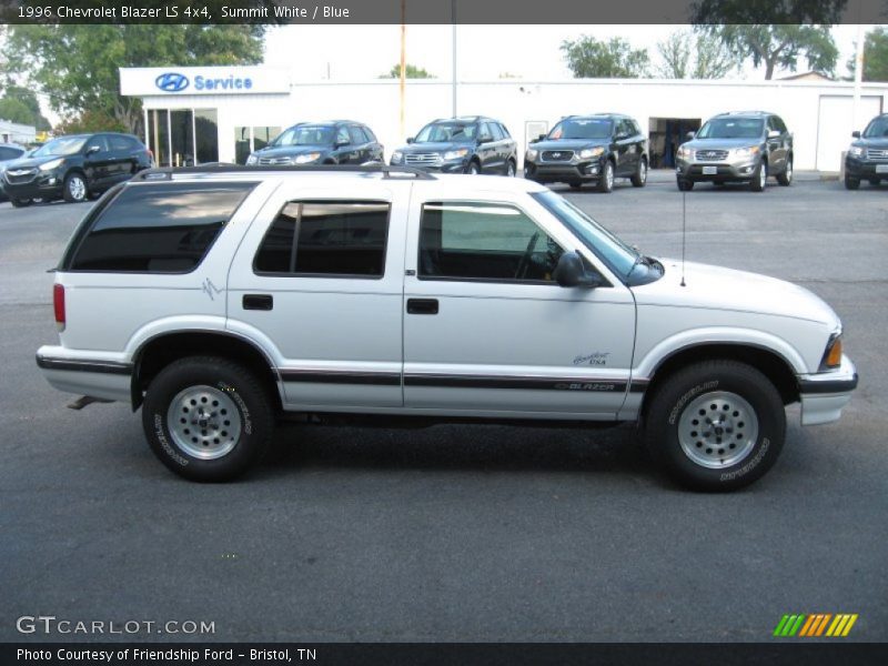 Summit White / Blue 1996 Chevrolet Blazer LS 4x4