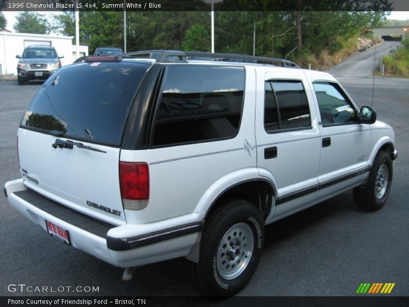 Summit White / Blue 1996 Chevrolet Blazer LS 4x4